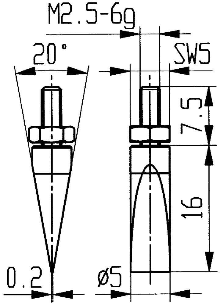 Produktbild von Käfer Messeinsatz Stahl Typ 20/ 5,0mm 573/20E 4031452620733