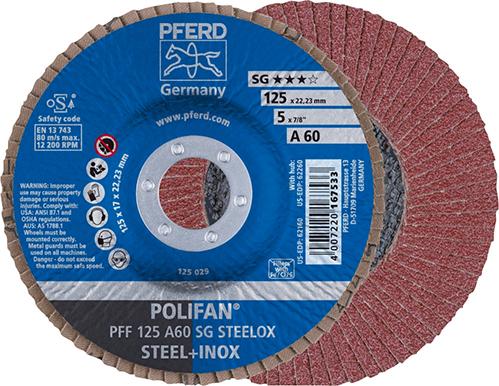 Produktbild von PFERD Fächerschleifscheibe A 60SG gerade 125mm K60 67606125 4007220167533