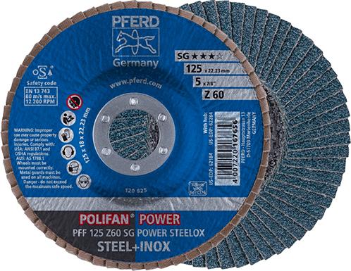 Produktbild von PFERD Fächerschleifscheibe Z 60SG gerade 125mm K60 67686125 4007220167656