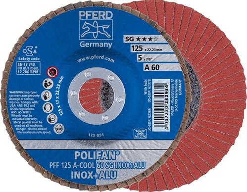 Produktbild von PFERD Fächerschleifscheibe A-COOL SG gerade 125mm K60 67656125 4007220232934