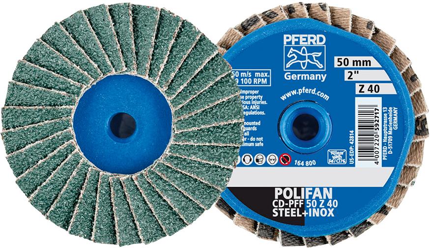 Produktbild von PFERD CombiDisc Mini-Polifan Zirkonkorund 50mm K40 42719504 4007220592717