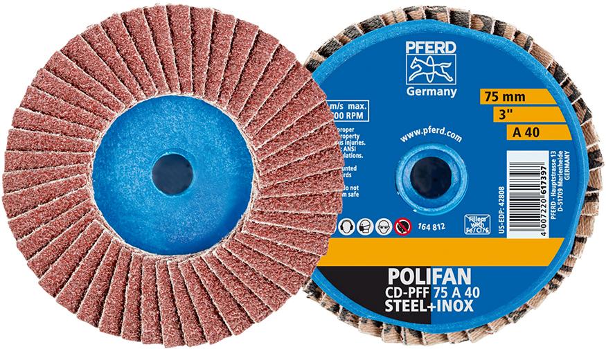 Produktbild von PFERD Mini-Polifan CombiDisc 75mm K 40 Korund 42719204 4007220617397