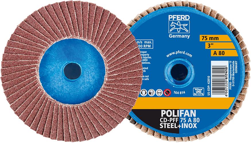 Produktbild von PFERD Mini-Polifan CombiDisc 75mm K 80 Korund 42719208 4007220617410