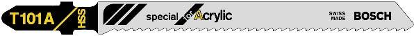 Produktbild von BOSCH Stichsägeblatt T 101 A VE à 5 Stück Clean for PC 2608631010 3165140007276