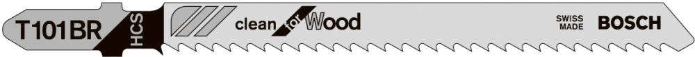 Produktbild von BOSCH Stichsägeblatt T 101 BR VE à 5 Stück Clean for Wood 2608630014 3165140012454