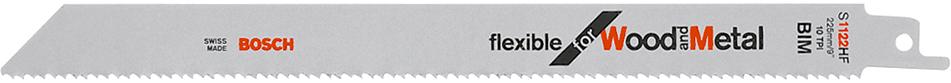 Produktbild von BOSCH Säbelsägeblatt S 1122 HF VE à 5 Stück Flexible f Wood and Metal 2608656021 3165140093576