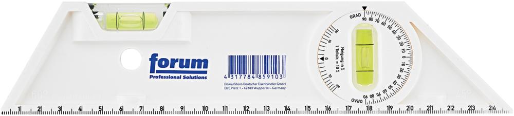 Produktbild von FORUM Universal-Wasserwaage 25cm mit Magnet 4256313010 4317784859103