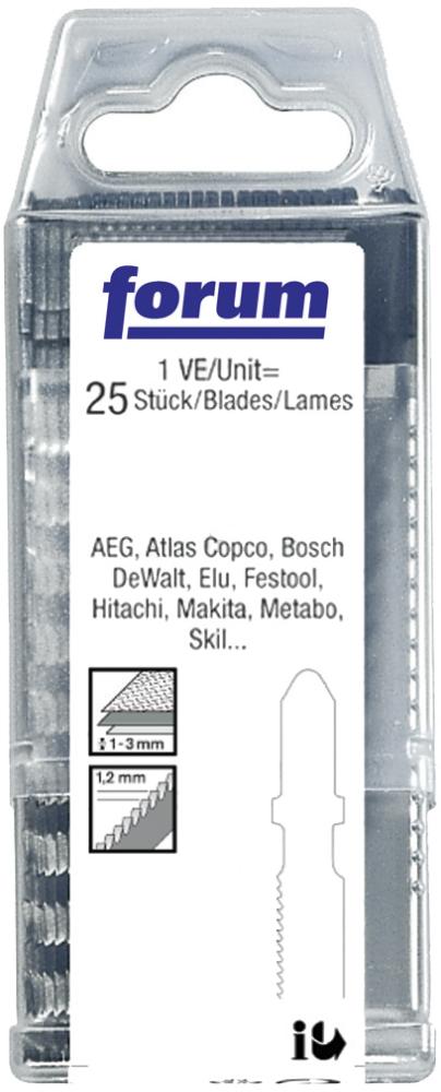 Produktbild von FORUM Stichsägeblatt T 118 A VE à 25 Stück 4222405712 4317784841498