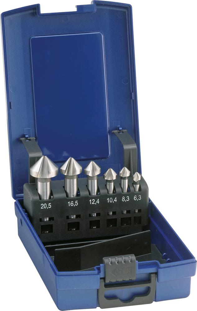 Produktbild von FORUM Kegel- und Entgratsenker-Satz D335C K20 6,3-20,5mm 90G 4212216200 4317784897754