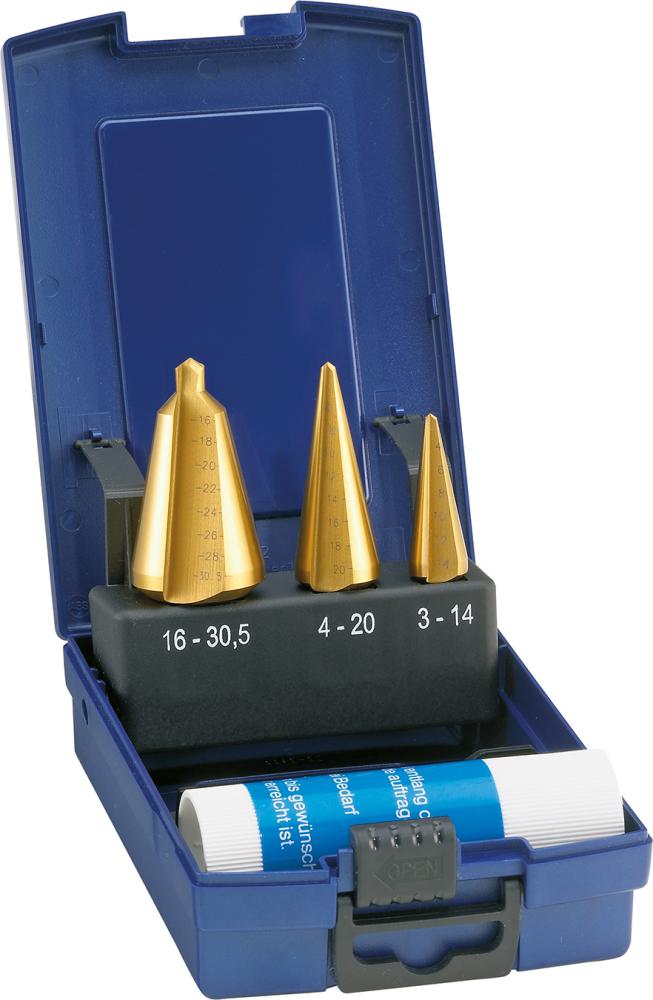 Produktbild von FORUM Blechschälbohrer Satz TiN 3-30,5mm 4212003100 4317784811033