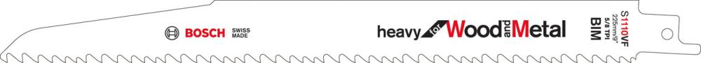 Produktbild von BOSCH Säbelsägeblatt S 1110 VF VE à 5 Stück Heavy for Wood and Metal 2608657610 3165140543354
