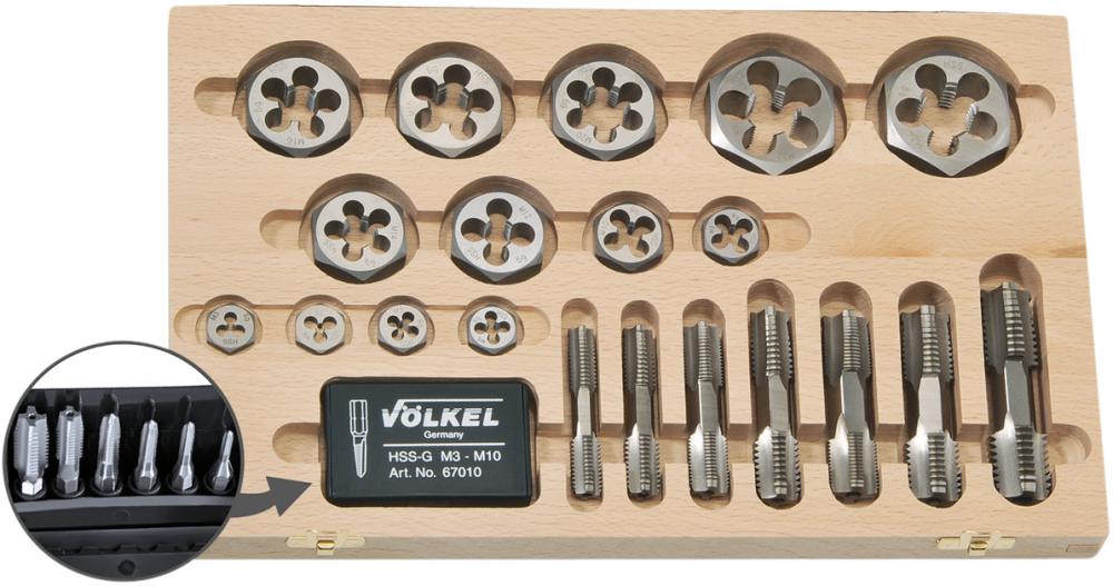 Produktbild von VÖLKEL Gewindeschneidsatz G1/8"-1" 48648 4022835486480