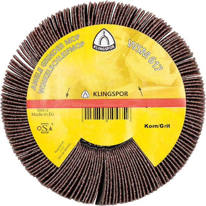 Produktbild von Klingspor Winkelschleifmop WSM 617 125x20mm K60 277019 4014855104666