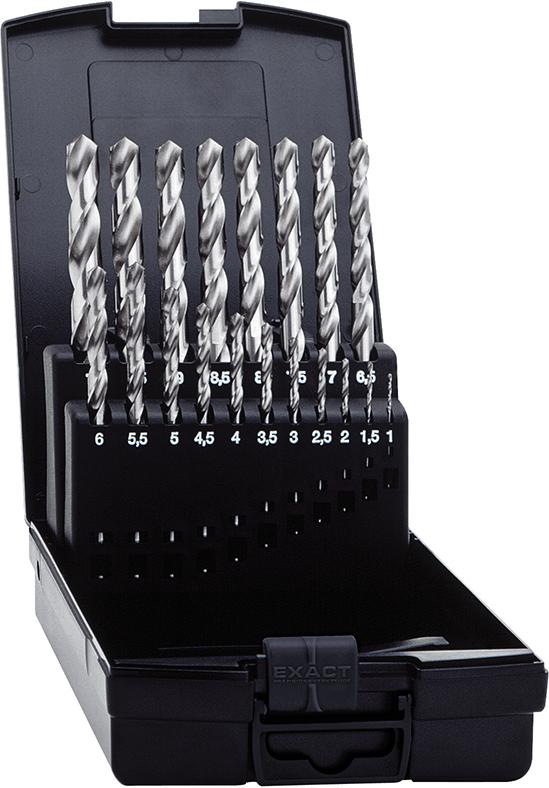 Produktbild von EXACT Spiralbohrer-Satz ähnlich D338N 1-10mm 19-teilig HSSCo5 32791 4026558327914
