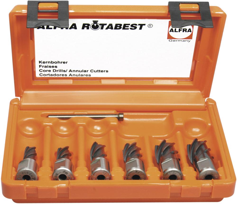 Produktbild von ALFRA Kernbohrer-Set im Koffer 6-teilig/50mm 1902003050 4030266139455