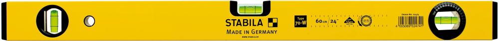 Produktbild von STABILA Wasserwaage Leichtmetall 70W 80cm Winkellibelle pulverbeschichtet 2475 4005069024758