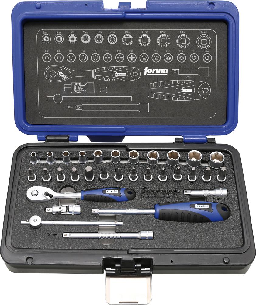 Produktbild von FORUM Steckschlüssel-Garnitur 1/4" 31-teilig 4240605260 4317784922449
