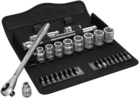 Produktbild von Wera Steckschlüssel-Garnitur 1/2" Zyklop push 28-teilig 5004077001 4013288173942