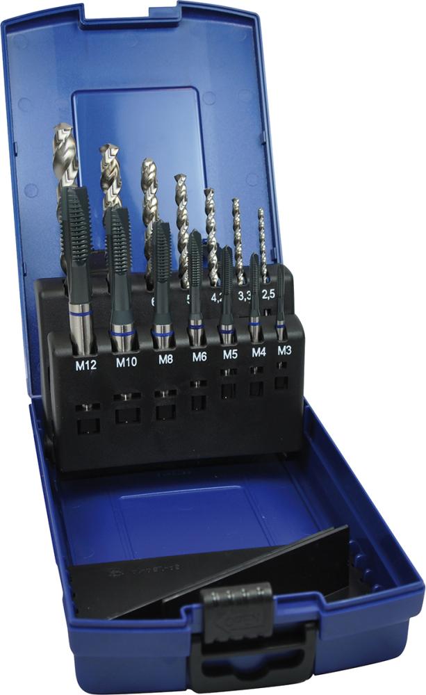 Produktbild von FORUM Maschinengewindebohrer D371B HSSE Set+KL M3-M12 varporisiert VA 6H Durchgangs 4214404353 4317784537100