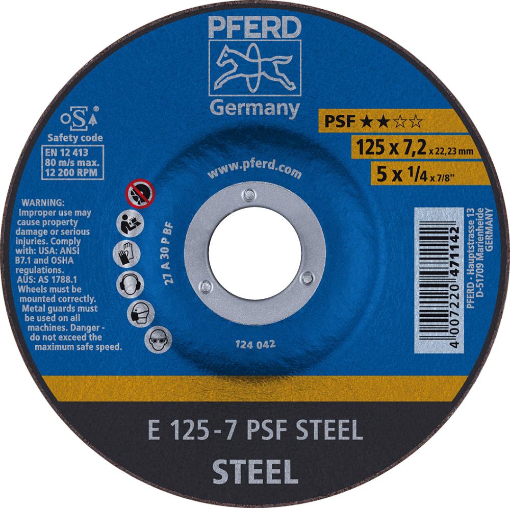 Produktbild von PFERD Schruppscheibe gekröpft A30PPS 125x7mm 62012634 4007220471142