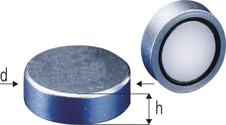 Produktbild von Beloh NdFeB-Magnet-Flachgreifer ohne Gewindebuchse 6 x 4,5 mm BM 33.201/C 4030615332018