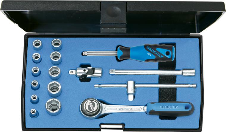 Produktbild von GEDORE Steckschlüssel-Garnitur 1/4" 20EMU-3 16-teilig 6172290 4010886617229