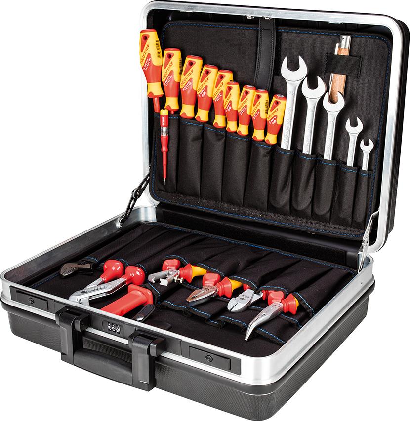 Produktbild von GEDORE Werkzeugsortiment Elektriker 74-teilig im ABS-Koffer 3082156 4010886950876