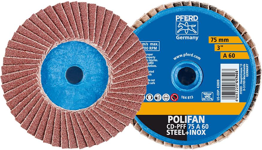 Produktbild von PFERD Mini-Polifan CombiDisc 75mm K 60 Korund 42719206 4007220617403