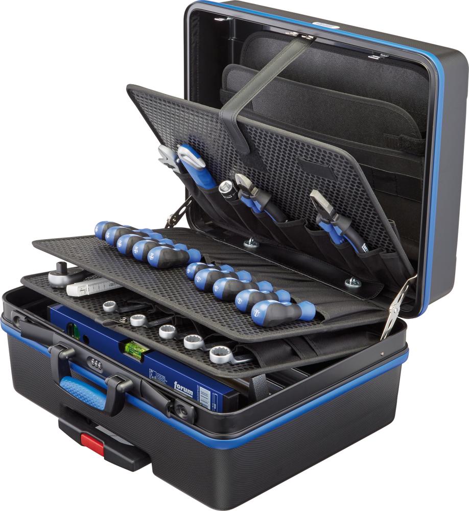 Produktbild von FORUM Werkzeugtrolley 485x350x195mm ABS Tafel mit Taschen 4260204030 4317784919449