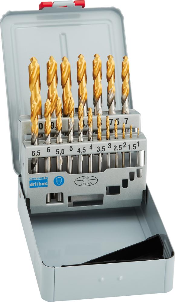 Produktbild von FORUM Spiralbohrer-Satz D338N TiN Tip 1-10mm 0,5 geschl. 4210517500 4317784951241