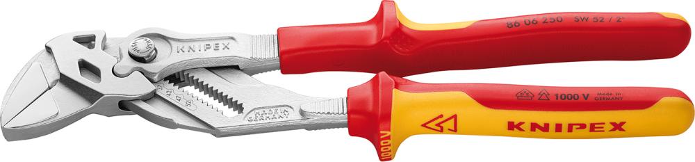Produktbild von KNIPEX Zangenschlüssel mit 2-Komponenten-Griff 250mm VDE 86 06 250 4003773082408