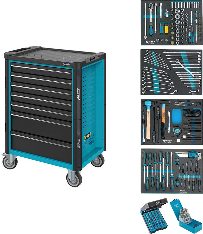 Produktbild von HAZET Werkstattwagen bestückt 179N-7/220 220-teilig 179N-7/220 4000896220267