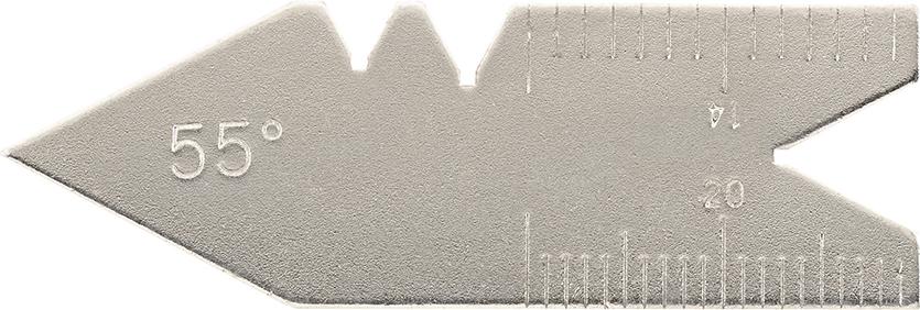 Produktbild von FORUM Spitzgewinde-Stahllehre 55° 4252502070 4317784856775