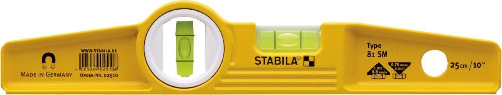 Produktbild von STABILA Wasserwaage Torpedo 25cm 81SM 2510 4005069025106