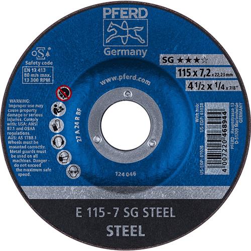 Produktbild von PFERD Schruppscheibe gekröpft A24RSG 115x7mm 62211626 4007220468944