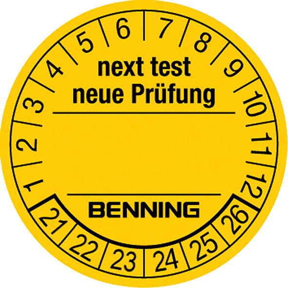 Produktbild von BENNING Prüfplakette 756212 4014651562127