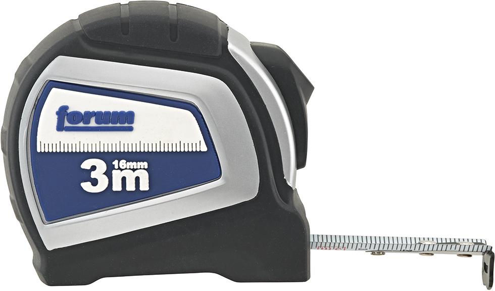 Produktbild von FORUM Taschenbandmaß Autolock 3m x 16mm weiß 4255703300 4317784968164