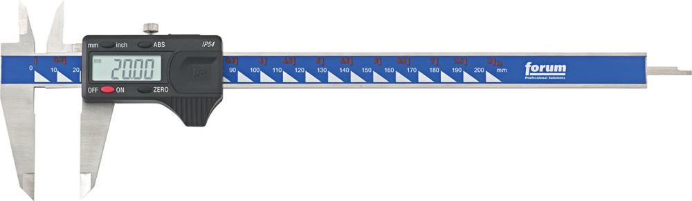 Produktbild von FORUM Digital-Taschenmessschieber IP54 200mm ohne Datenausgang 4255103173 4317784941525