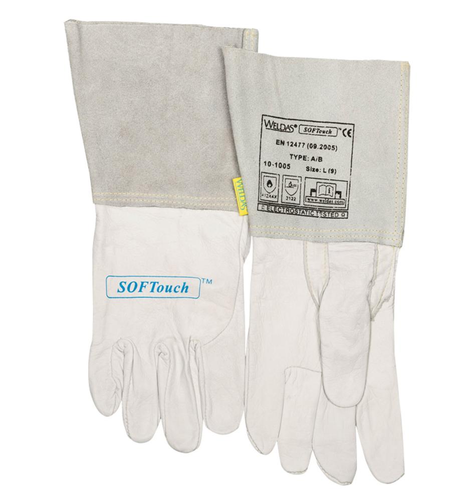 Produktbild von Weldas Schweißerhandschuh (Argon) Nr. 10-1005 Größe M Kalbsleder (1 Paar) 10-1005M 8718564520064