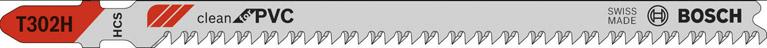 Produktbild von BOSCH Stichsägeblatt T 302 H VE à 5 Stück Clean for PVC 2608667448 3165140691529