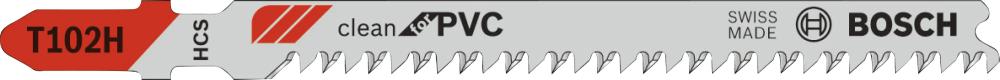 Produktbild von BOSCH Stichsägeblatt T 102 H VE à 5 Stück Clean for PVC 2608667446 3165140691505