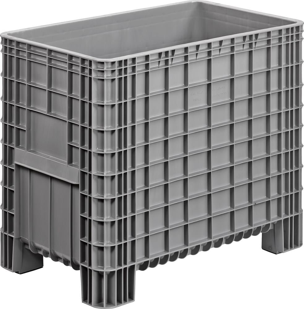 Produktbild von Alpha Paletten Großbehälter PE stationär B1030xT600xH840 mm grau Vol. 400 l Boden/Wände ge 196 4332163874317