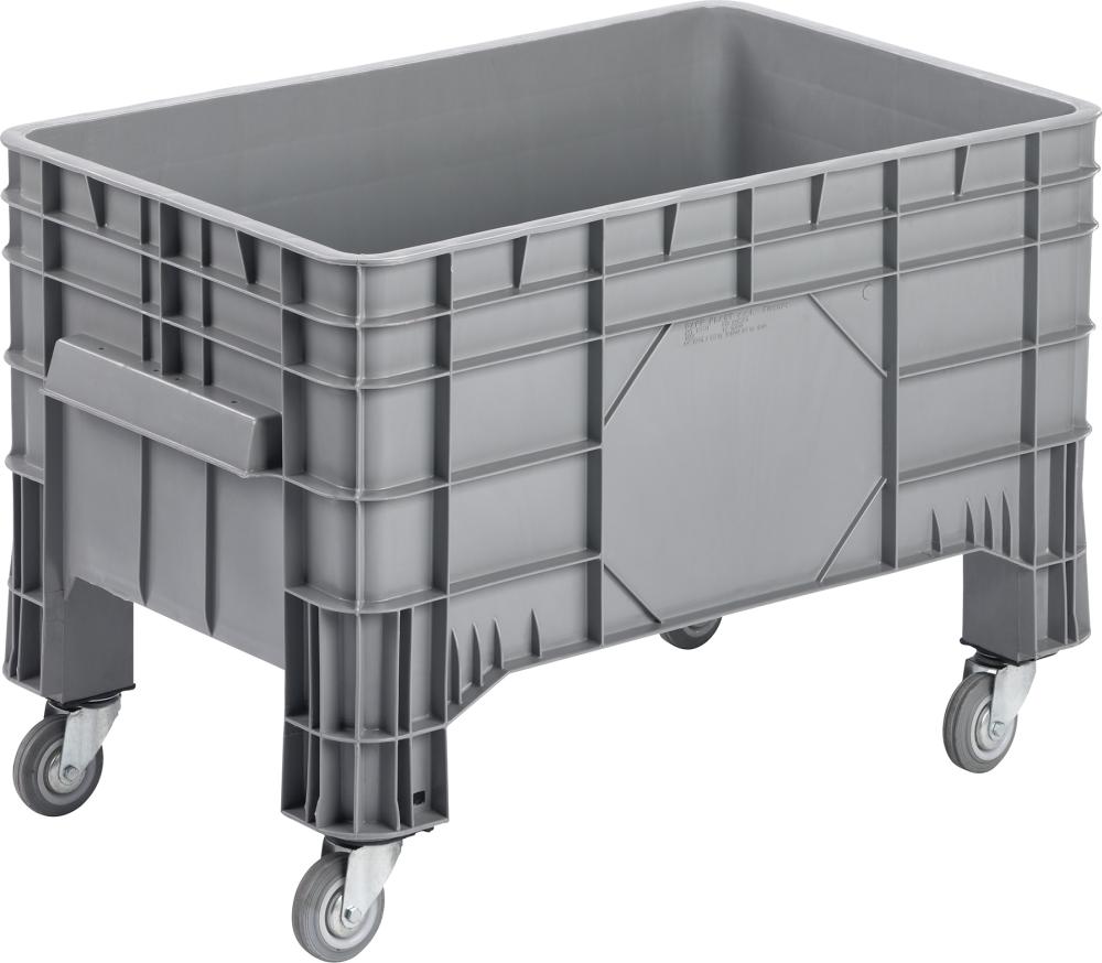 Produktbild von Alpha Paletten Großbehälter PE fahrbar B1040xT640xH670 mm grau Vol. 220 l Boden/Wände gesc 211 4332163874355