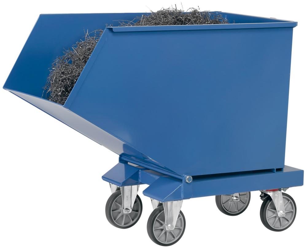 Produktbild von fetra Muldenkipper 450l B730xT1374xH1072 mm RAL 5007 Tragkraft 750kg mit Ablasshahn 4702A 4017976147024