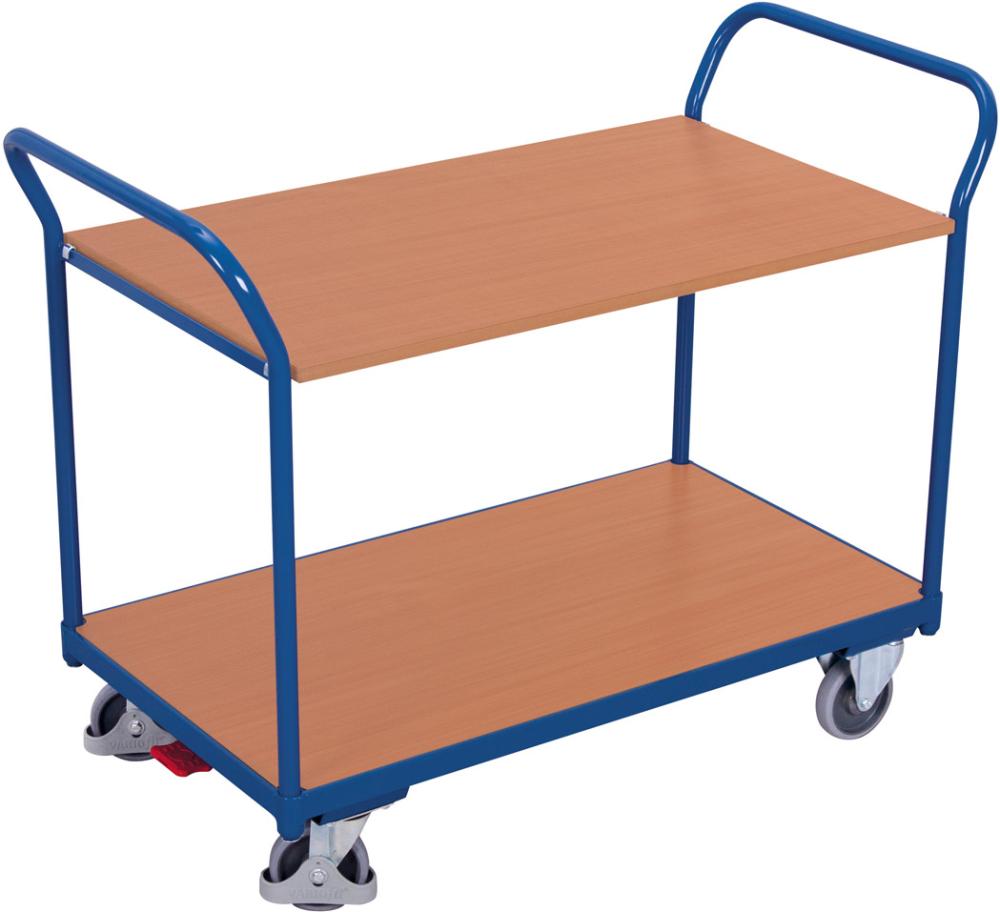 Produktbild von VarioFit Tischwagen 200 kg 1000x600 mm 2 Böden sw-600.502 4035694001886