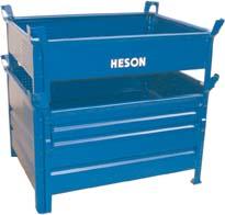 Produktbild von Hesonwerk Stapelbehälter RAL 5010 B1000xT800xH300 mm Nutzlast 1t Auflast 5t geschlosse 1510-32 4053569159272