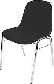 Produktbild von EDE Schalenstuhl BETA chrom/schwarz (4 Stück) 4367062400 4332163303220