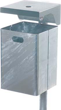 Produktbild von Rottner Abfallsammler 40L verzinkt mit Ascher 7049-10 FV 4040136491002