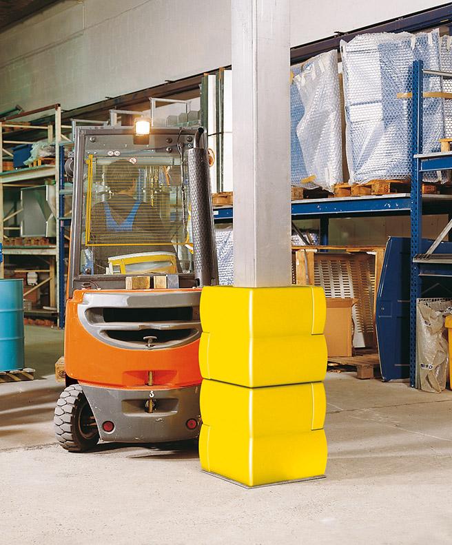 Produktbild von asecos Pfeiler-Schutzprofil 300 PE gelb VE 2 Stück 23114 4250101145872