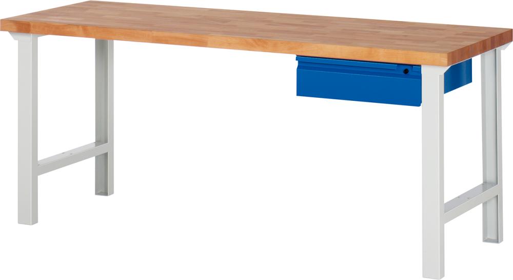 Produktbild von Rau Werkbank Basic B2000xT700xH840mm RAL 7035/5010 BMP: 40mm 1 Schublade 03-7001I1-207R4S.11 4040376114600